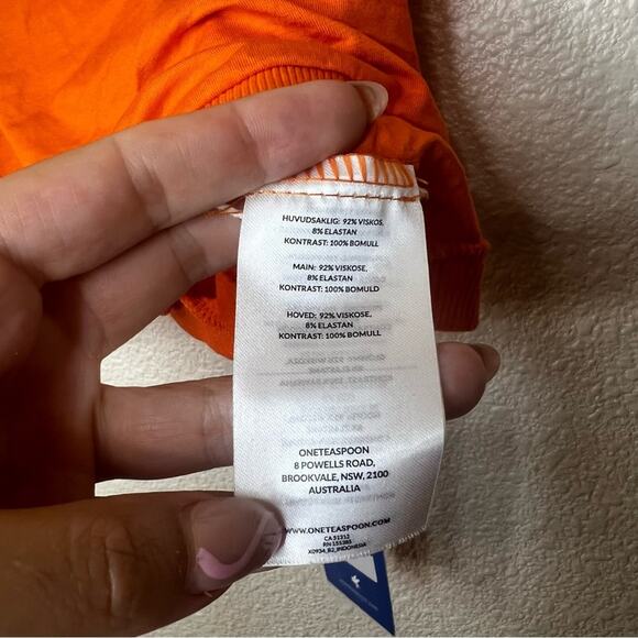 One Teaspoon Sport OTS string crop tank top in orange NEW LARGE - Picture 8 of 9